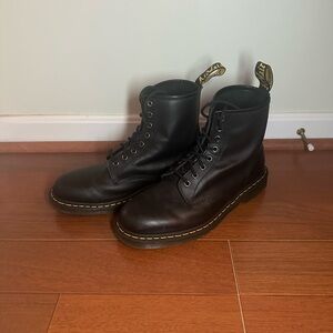 Dr. Martens 1460 Black Leather Boots M Size 11 Lace Up Combat